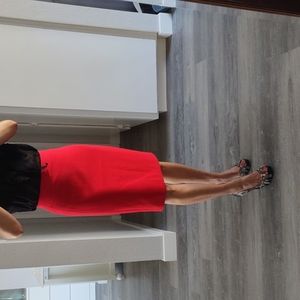 Red Ann Taylor Pencil Skirt